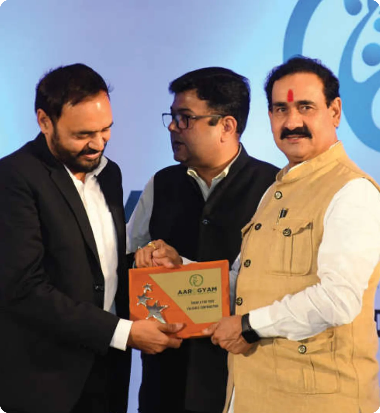 OUR MD SIR  MR. ASIT PATHAK AT AROGYAM : ROAD TO HEALTHY MADHYA PRADESH BY ZEE MP CG AWARDED BY HONBLE  “SHRI NAROTTAM MISHRA” THEN HOME MINISTER OF MP