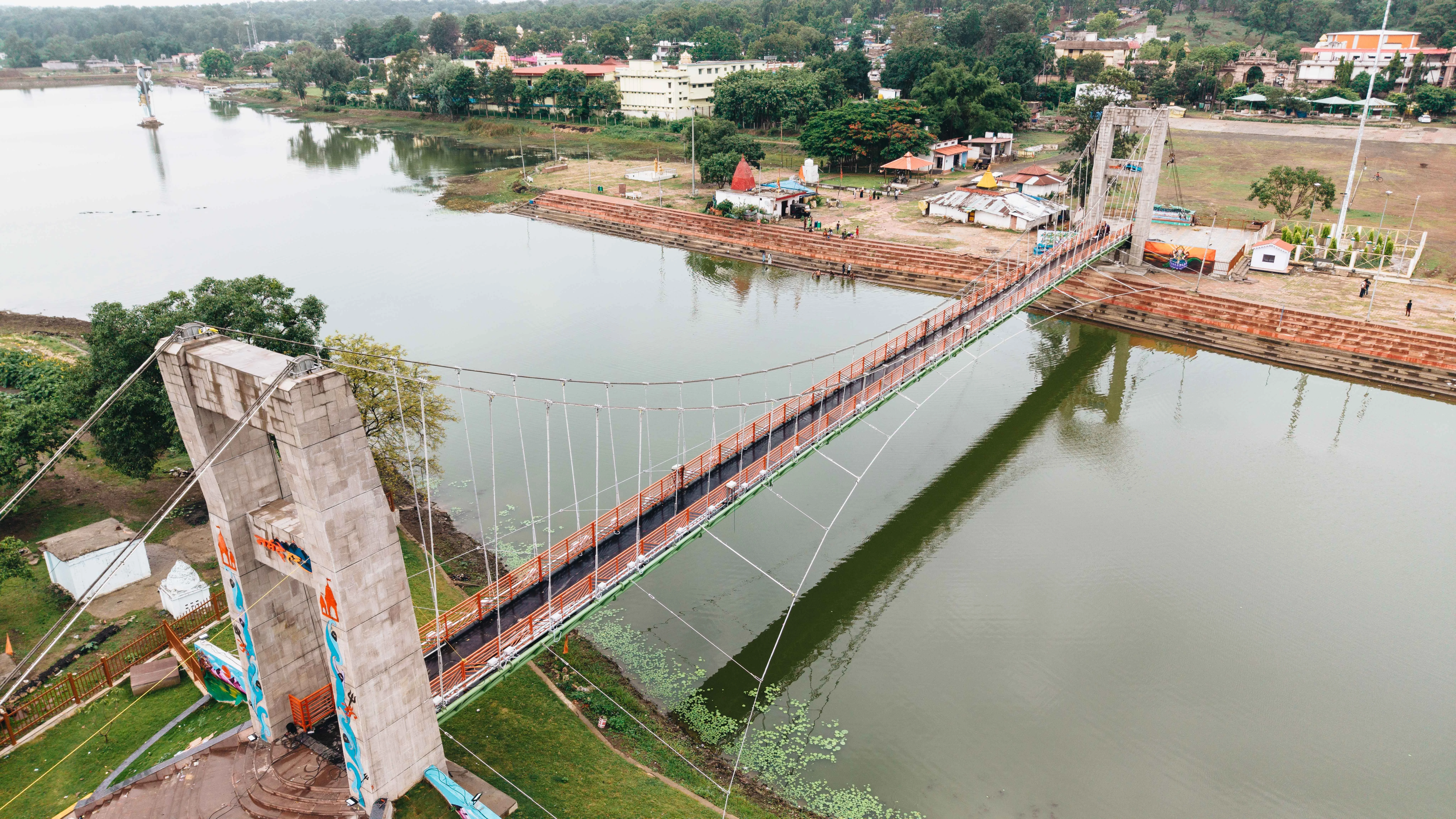 CABLE SUSPENSION BRIDGE AT RAMGHAT, AMARKANTAK (M.P.)