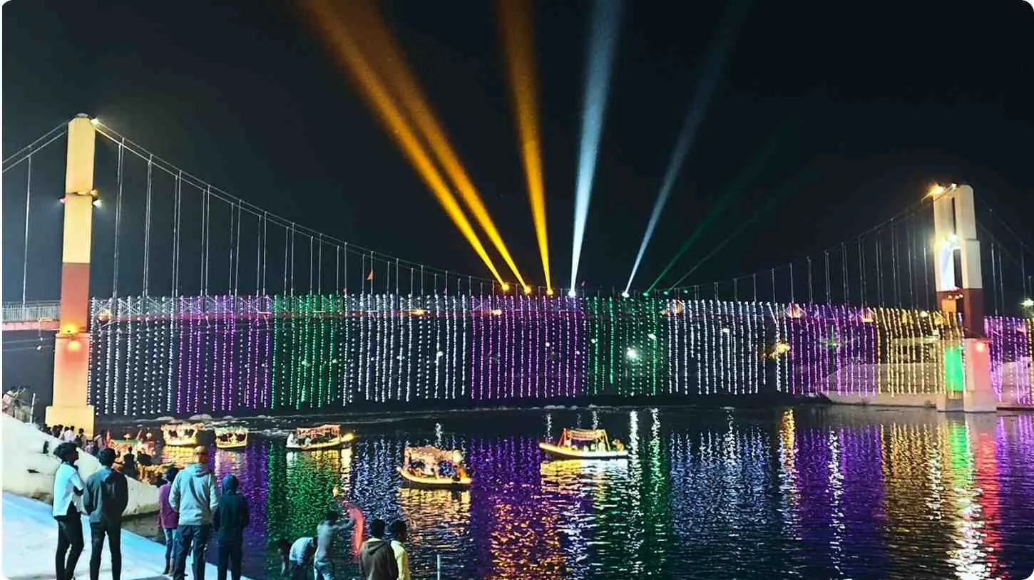 WIRE ROPE SUSPENSION BRIDGE AT MAHADEV GHAT RAIPUR (C.G.)