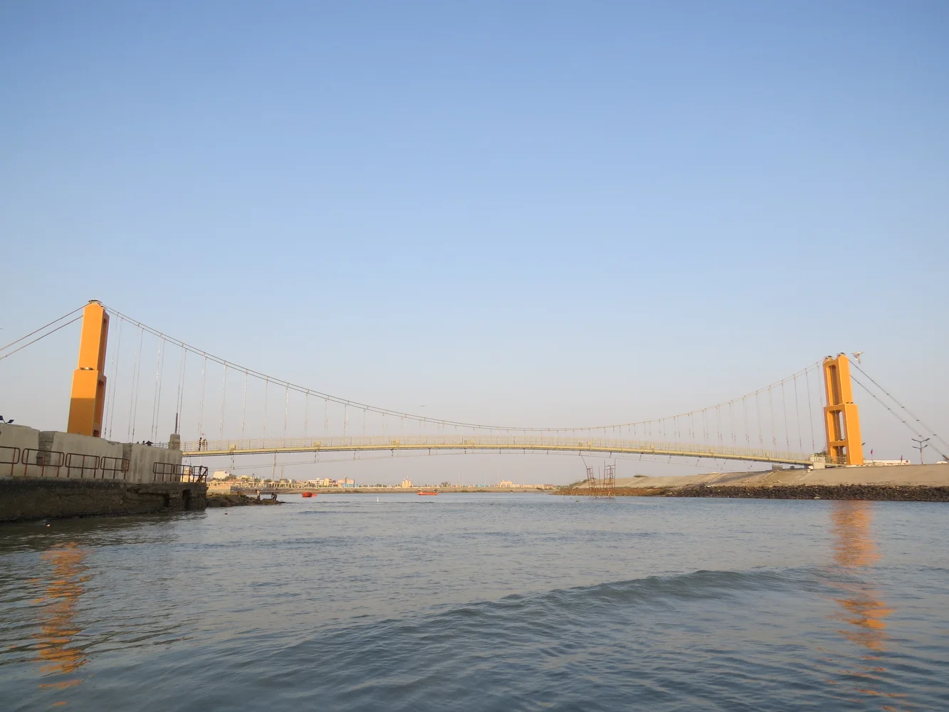 Wire Rope Suspension Bridge Sudama Setu at Dwarka, Gujarat